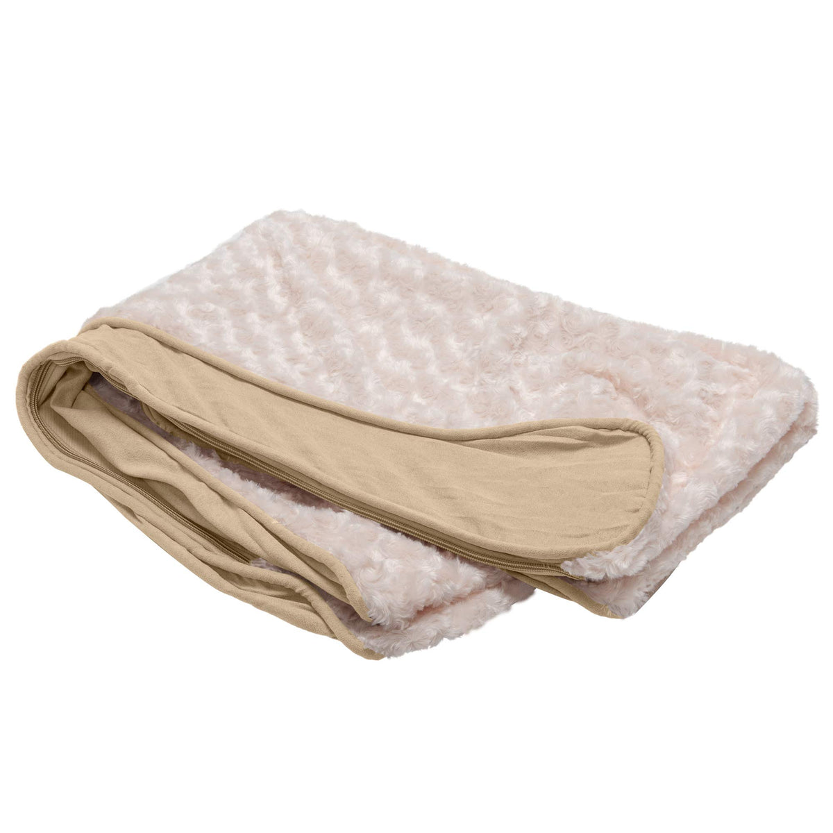 Furhaven Replacement Dog Bed Cover Ultra Plush Faux Fur & Suede Contour Luxe Lounger, Machine Washable - Gray, Large