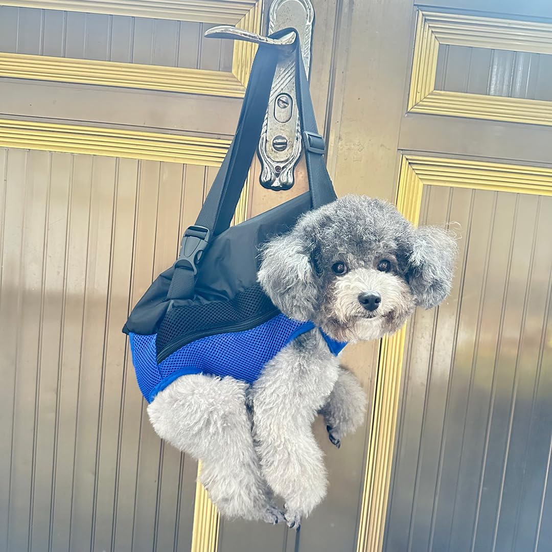 QQLe Dog Carrier Backpack, Breathable Mesh Chest Carrier for Small Dogs