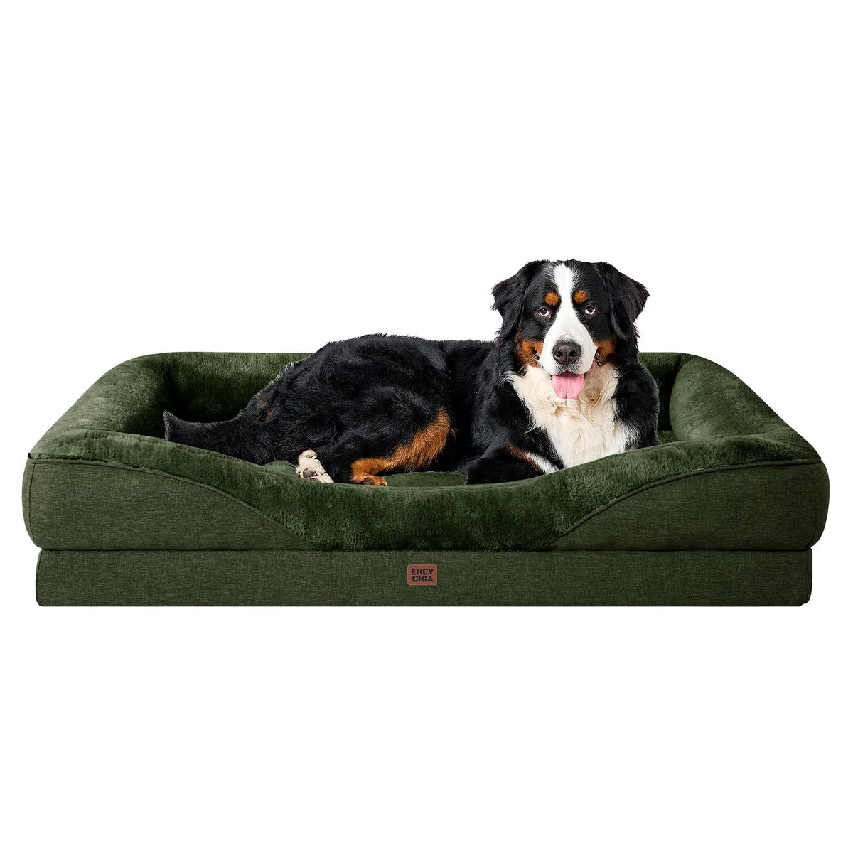 EHEYCIGA Orthopedic XL Dog Bed for Large Dog, Memory Foam Dog Couch, Beige