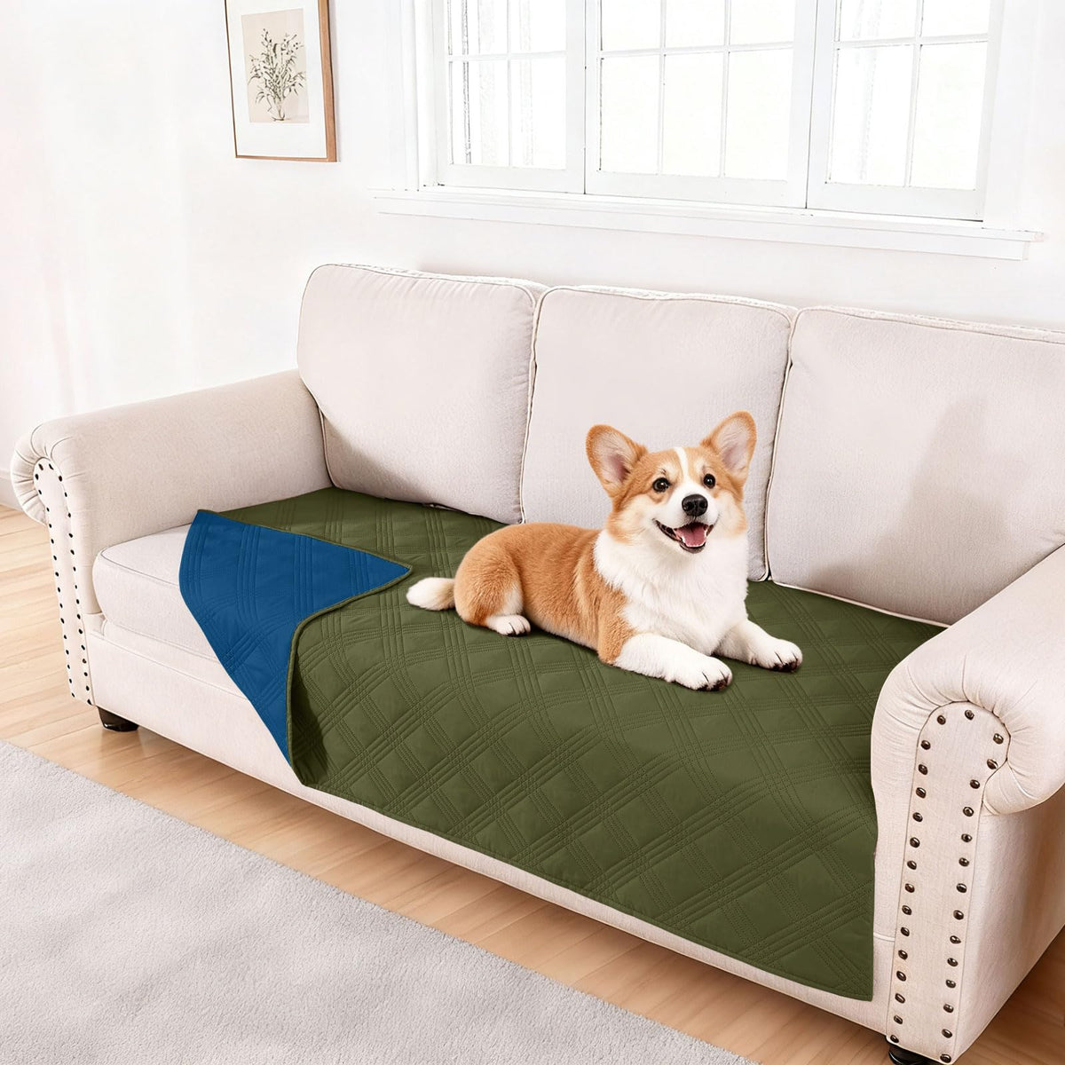 hyha Waterproof Dog Bed Blanket - Soft Pet Blanket & Sofa Cover for Dogs