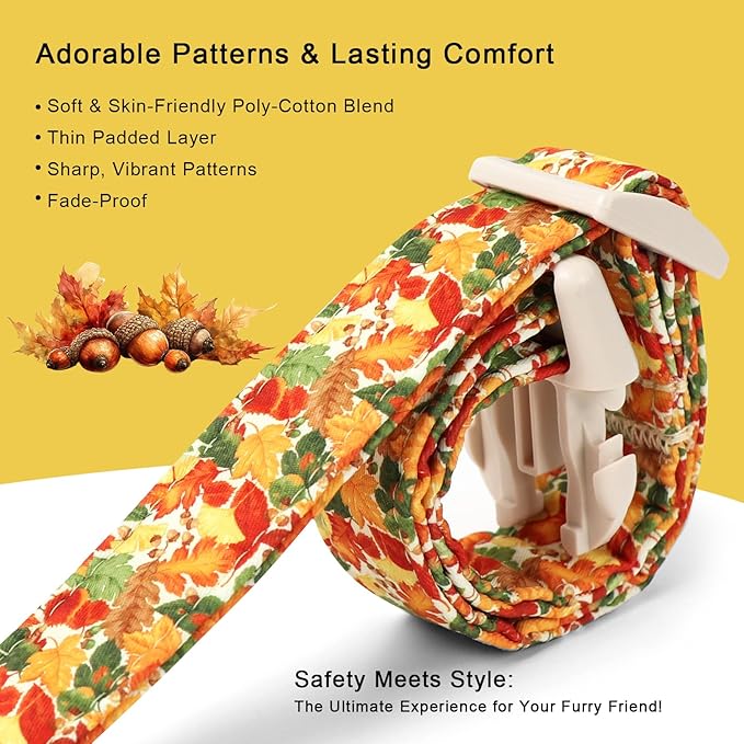Babole Pet Fall Dog Collar Cute Autumn Leaves Puppy Collar - Light Comfortable Adjustable Pet Collars for Small Medium Large Girl Boy Dogs XS