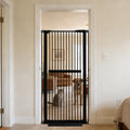 Lumizone 61.02" Extra Tall Pet Gate for Cat Dog 30.12"-34.05" Wide Black