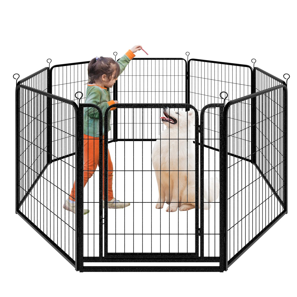 Kfvigoho Dog Playpen Outdoor Extra Wide 16 Panels Heavy Duty Dog Fence 50"