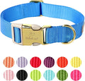 Babole Pet Nylon Dog Collar - Adjustable Blue Soft Webbing Dog Collars for Small Medium Large Dogs Boy Girl Puppy Collar with Safety Metal Buckle XS
