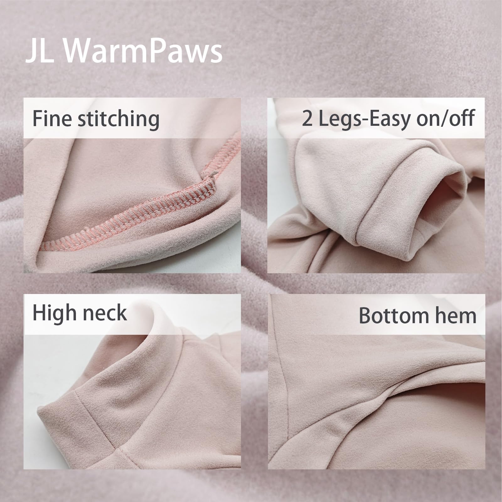 JL WarmPaws Sphynx Cat Clothes Fleece Cats&Small Dogs Pullover Sweater