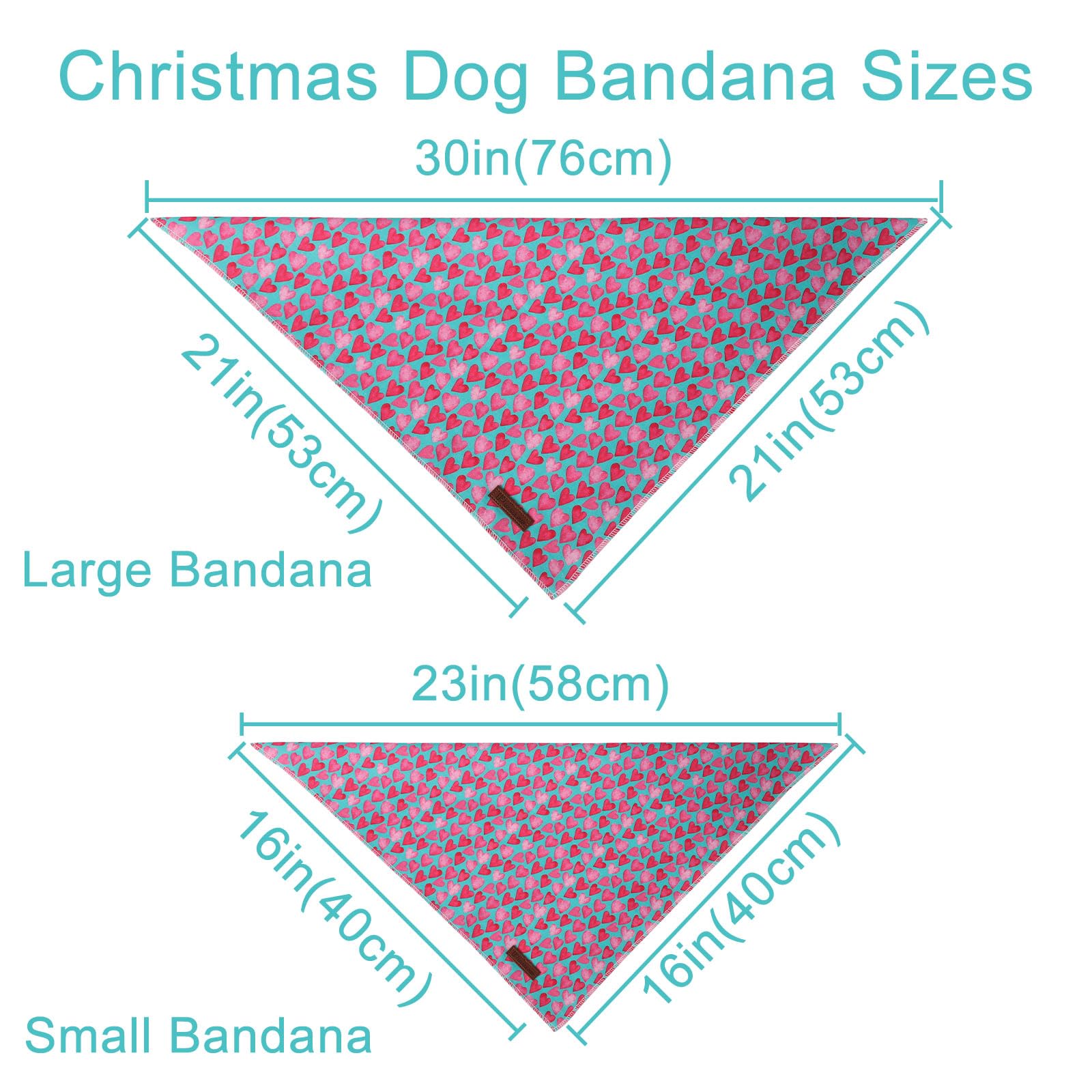 UP URARA PUP Valentine Dog Bandana - Pink Heart Triangle Bib Scarf for Small Medium Pets, Cotton Kerchief for Girl Boy Dogs or Cats, Red Puppy Bandana
