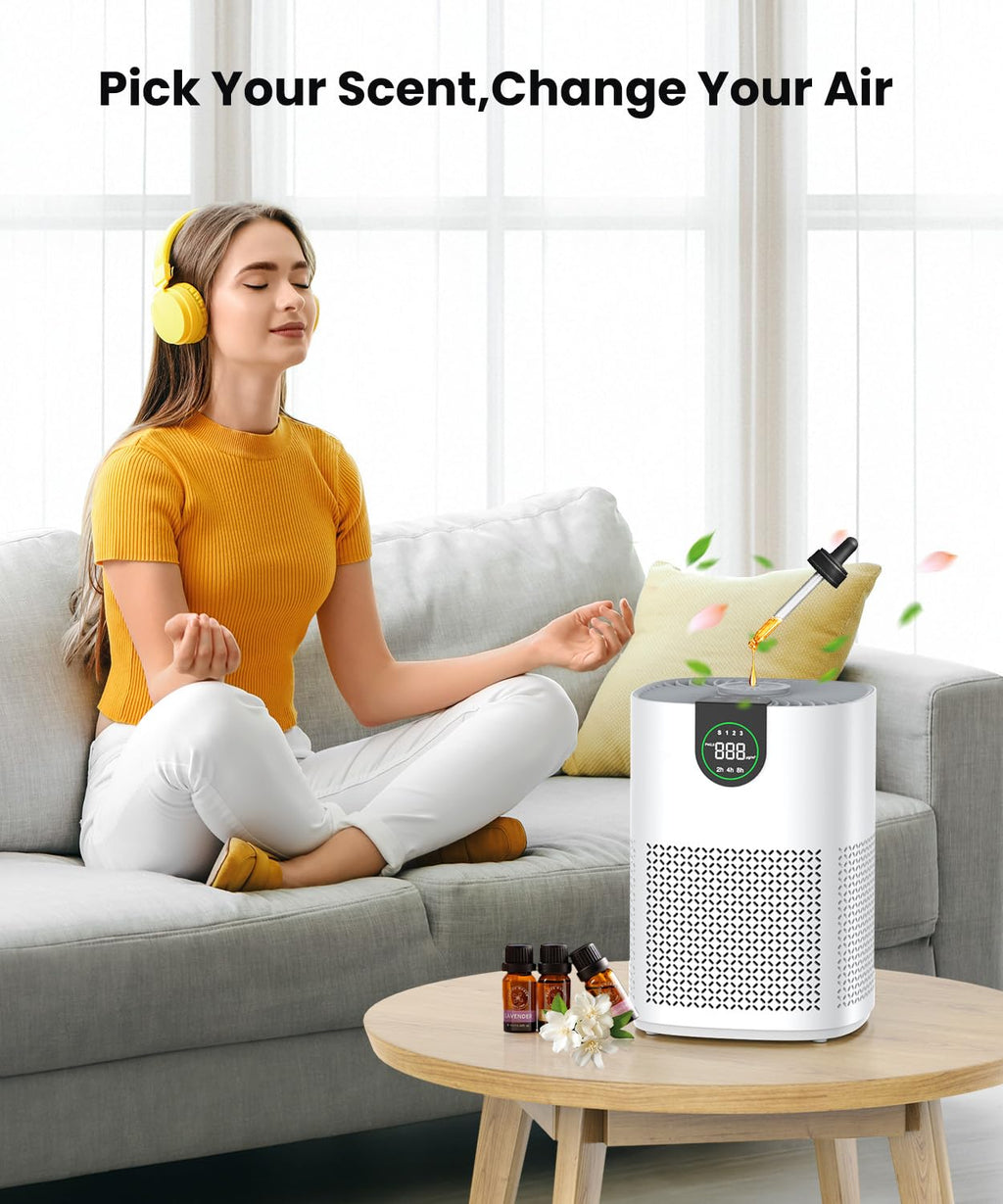 VEWIOR 2 Pack Air Purifiers with Washable Filter for Home Up to 1200ft²