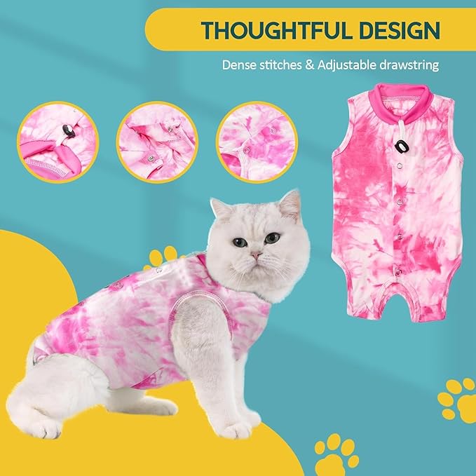 Avont Cat Recovery Suit - Kitten Onesie for Cats After Surgery