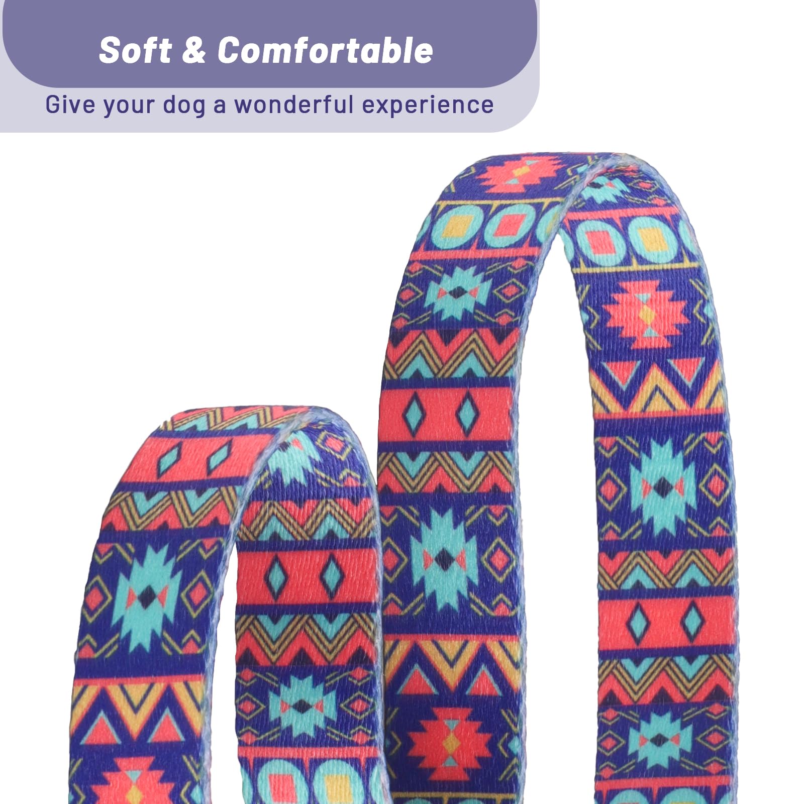 QQPETS Adjustable Soft Dog Collar: Print Flower Pink Multicolor Cute Patterns for XS Small Medium Large Pet Girl Boy Puppy Walking Running Training