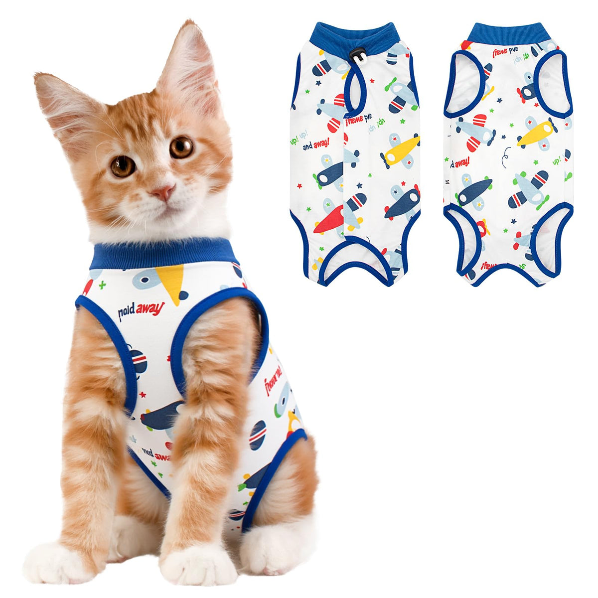 Coppthinktu Cat Recovery Suit Female Cat Onesie After Surgery Anti Licking