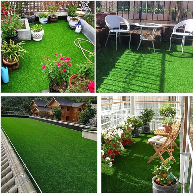 Petgrow Synthetic Artificial Grass Turf 11FTX18FT for Indoor Outdoor Dog Synthetic Grass Mat, Party Wedding Christmas Balcony Garden Astro Turf Rug,Drainage Holes Faux Fake Grass Rug Carpet for Pets
