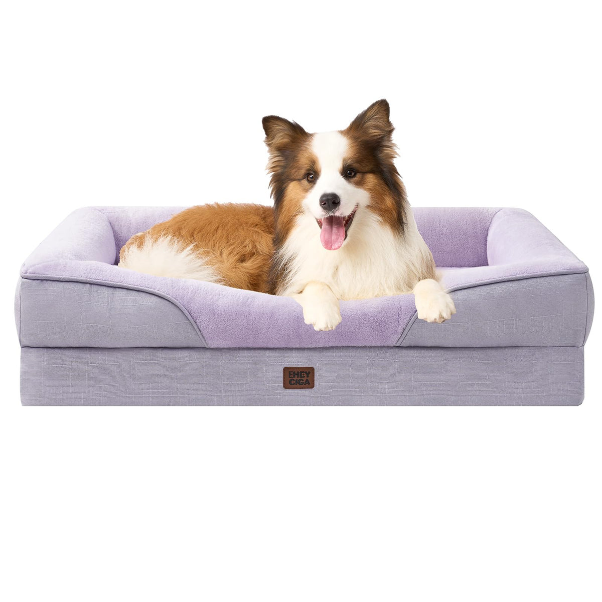 EHEYCIGA Orthopedic XL Dog Bed for Large Dog, Memory Foam Dog Couch, Beige