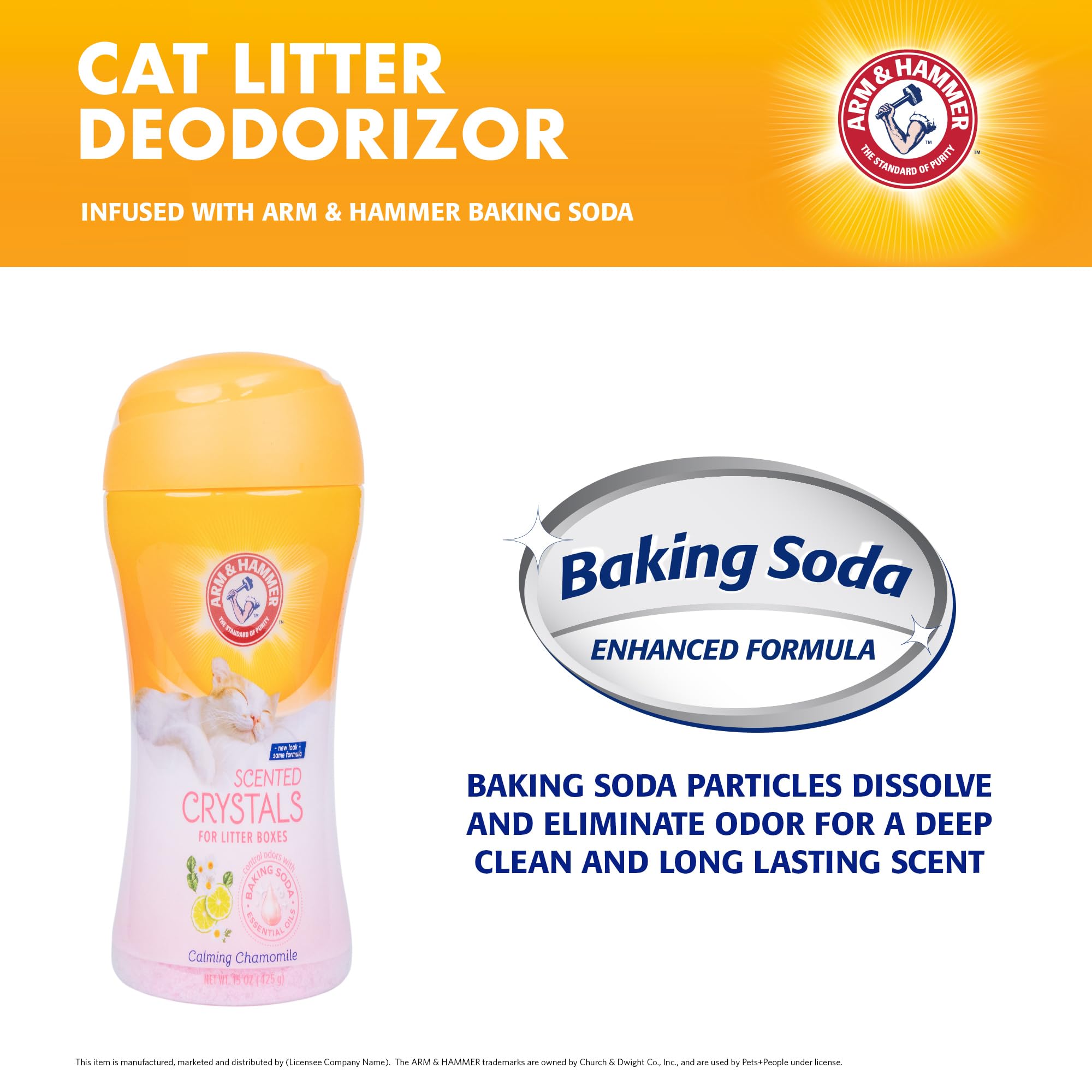 Arm & Hammer Calming Cat Litter Deodorizing Crystals, Chamomile, 15 Oz
