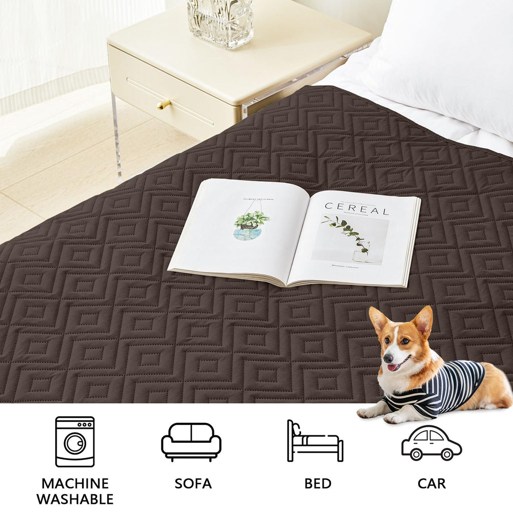 hyha Waterproof Reversible Dog Blanket, Pet Blanket for Sofa Couch