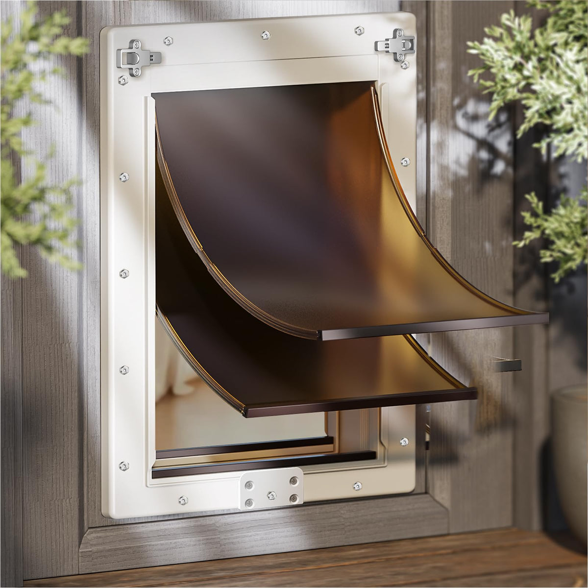 PETCOMING Medium Dog Door for Door, Pets Up to 45 lb
