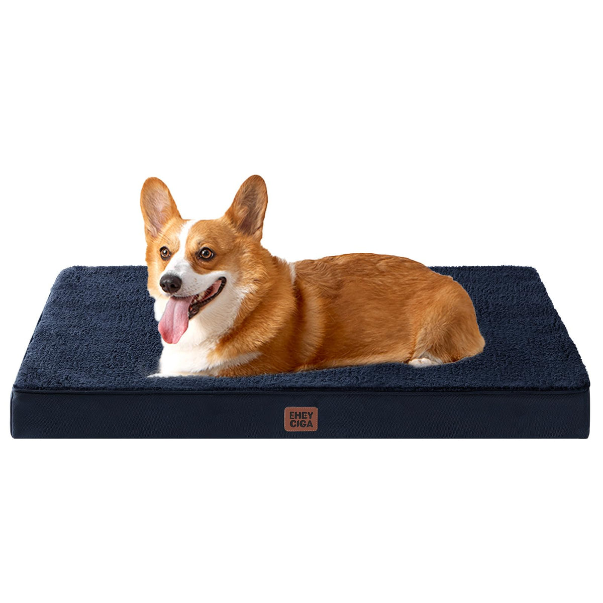 EHEYCIGA Orthopedic Dog Bed Large with Removable Washable Cover, 35IN Beige