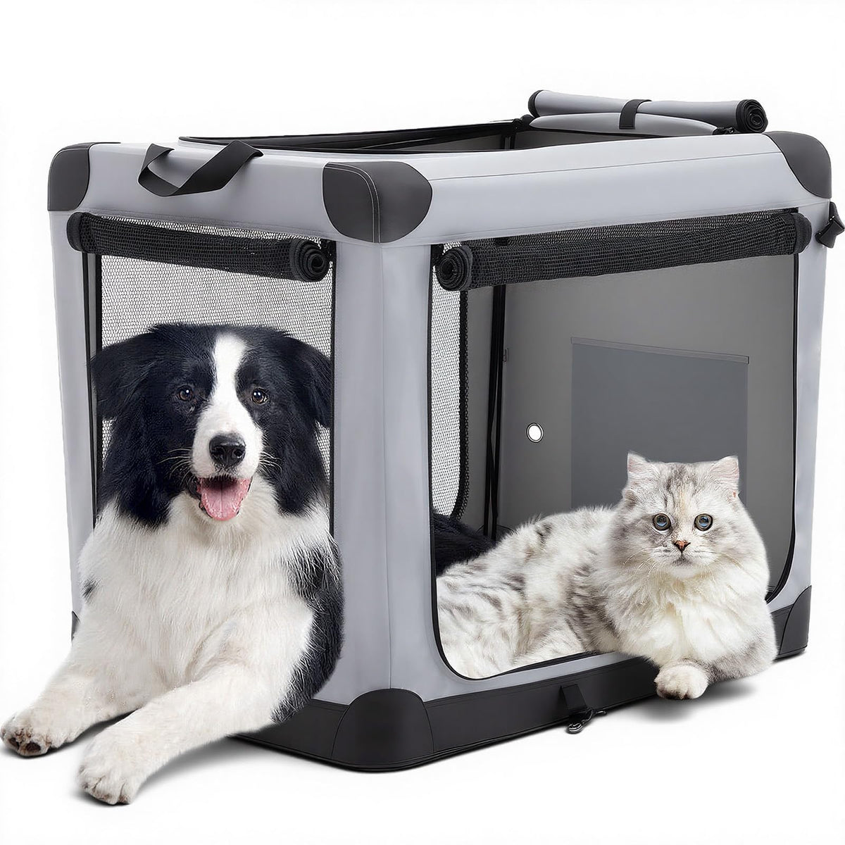 DUMOS Soft Dog Crate 30 Inch, Large Foldable Outdoor Cat Carrier