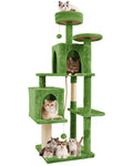 TSCOMON 58.5inch Large Cat Tree Tower Condo for Indoor Cats, Soft Plush Multi-Level Climbing Tree Cat House, Scratching Post, More Entrance/Exit, Sisal Rope