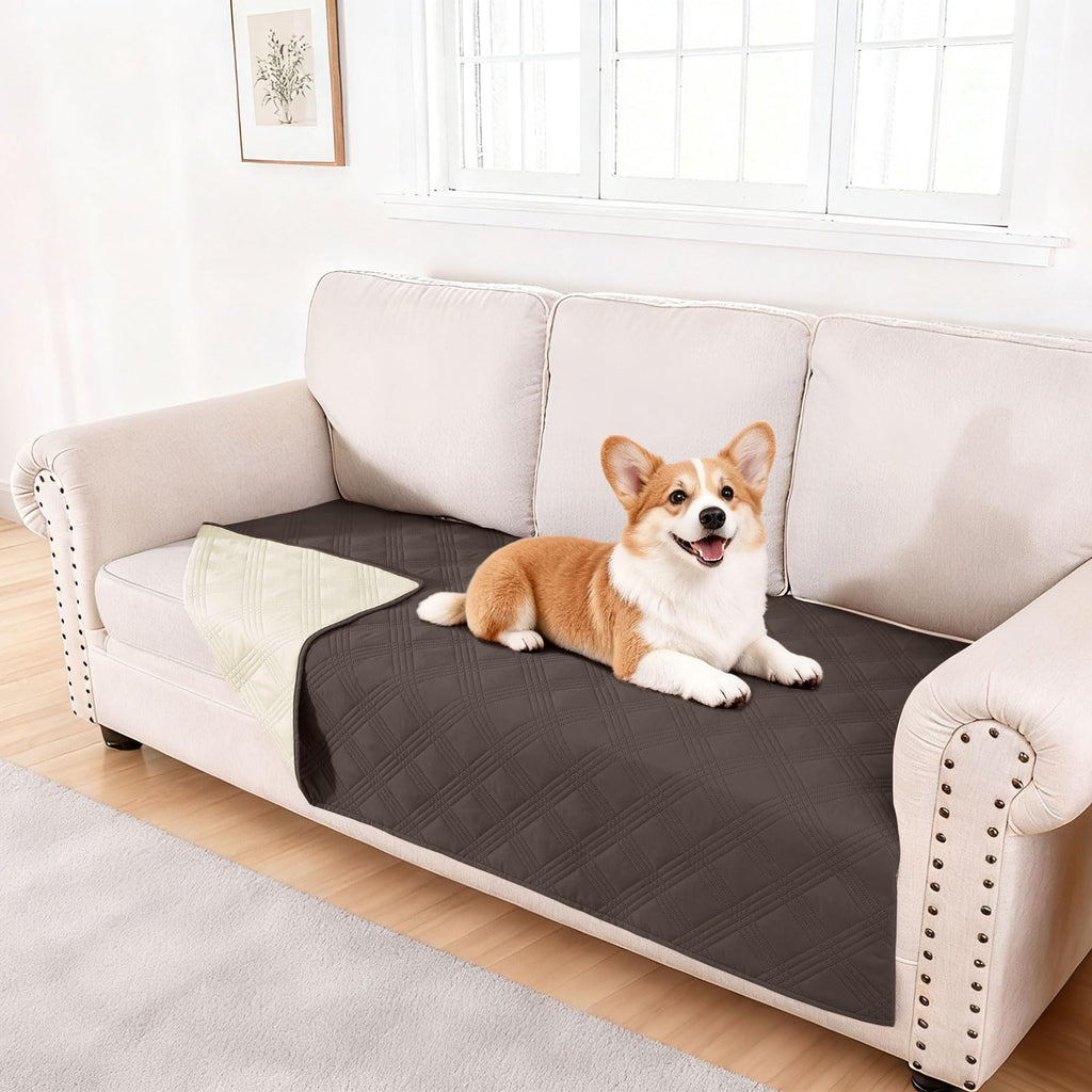 hyha Waterproof Reversible Dog Blanket, Soft Couch Cover for Dogs Washable