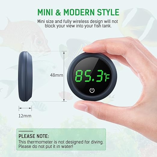PAIZOO Aquarium Thermometer Digital, Highly Accurate Fish Tank Thermometer