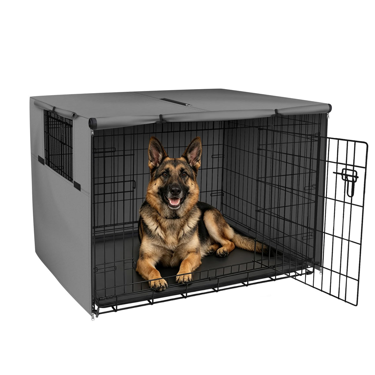 Explore Land Dog Crate Cover, 36 inches, Grey