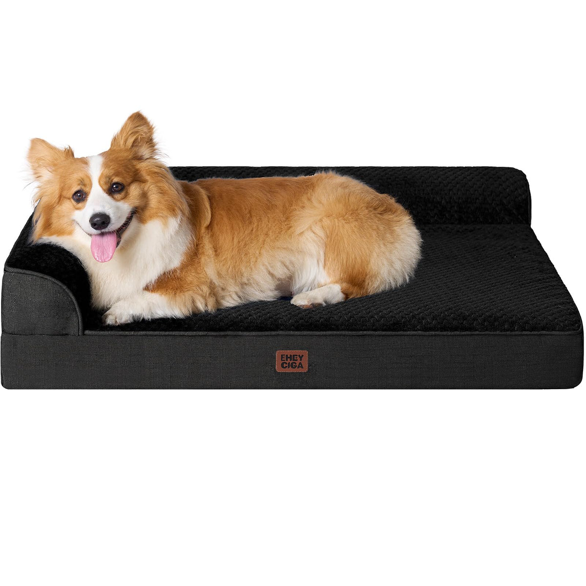 EHEYCIGA Orthopedic Dog Bed Medium Size, Memory Foam Dog Bed, Navy Blue