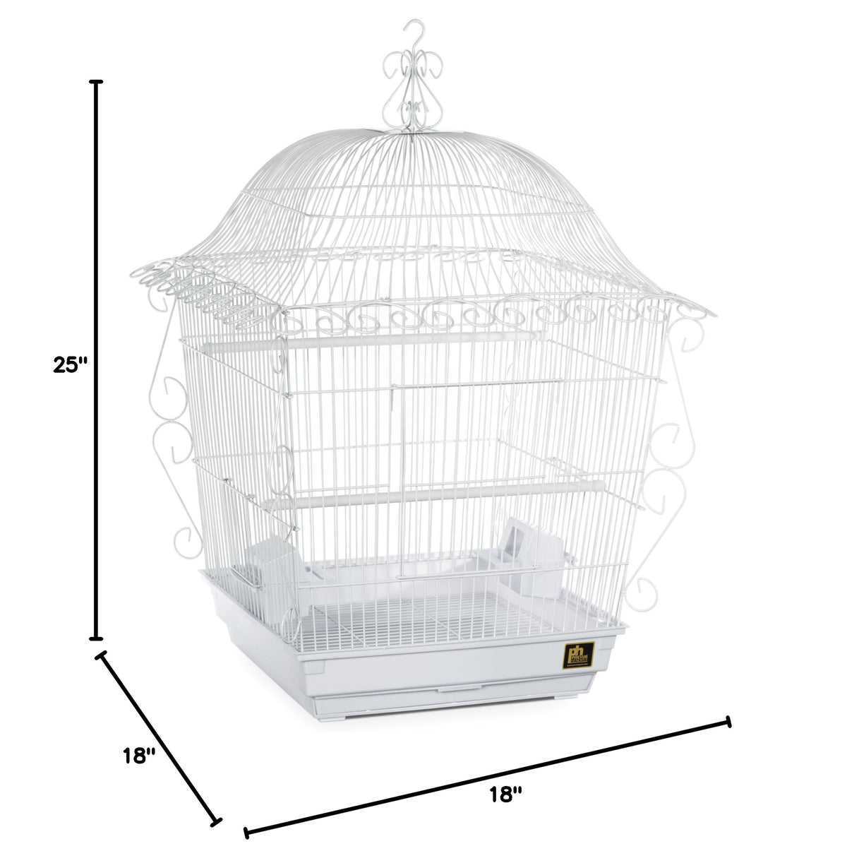 Prevue Pet Products Scrollwork Bird Cage Compatible with Stand - White