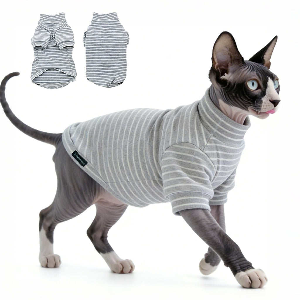 JL WarmPaws Sphynx Cat Clothes Fleece Cats&Small Dogs Pullover Sweater