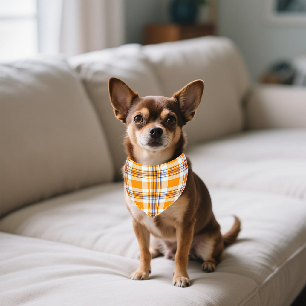 Pai Sence Plaid Dog Bandanas Bulk for Small Dogs Sewn Edges 18" 30 Pack S