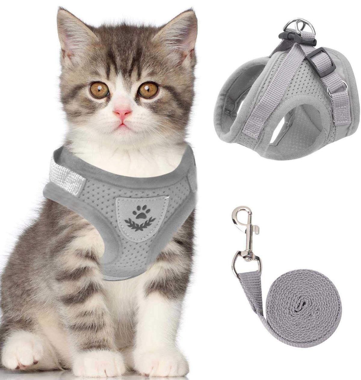 NCMAMA Cat Vest Harness and Leash Set, Escape Proof Kitten Harness Pink