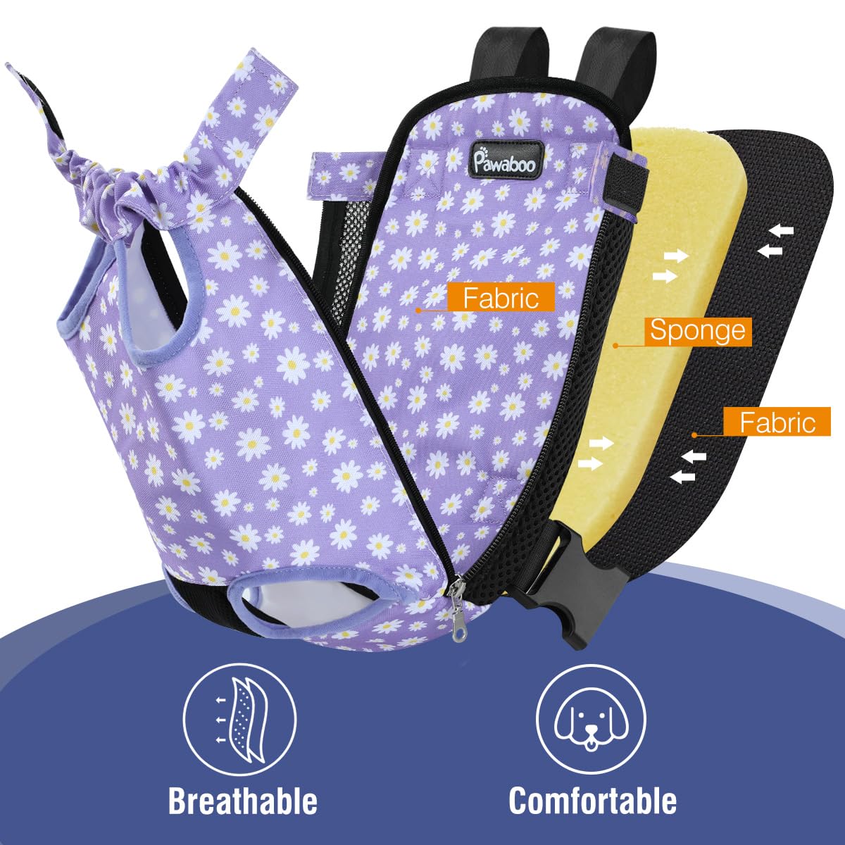 Pawaboo Pet Front Carrier Backpack for Small Medium Dogs