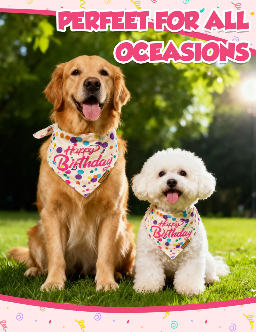 Qxsnuvvlg Dog Birthday Bandana,Dog Birthday Decorations