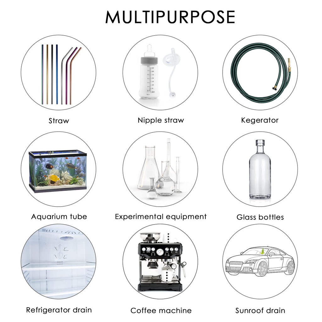 40 Inches Brush Cleaner for Cleaning Straw, Kegerator, Feeding Tube, Siphon Hose, Sunroof Drain, Refrigerator Drain, 4PCS (White)