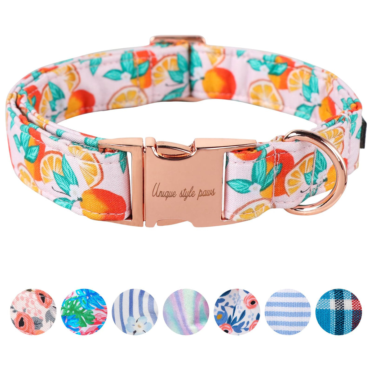Unique Style Paws Metal Buckle Banana Leaves Dog Collar, Durable & Cute, Suitable for Small, Medium & Large Dogs, Unique Design, Superior Craftsmanship, Exceptional Customer Service