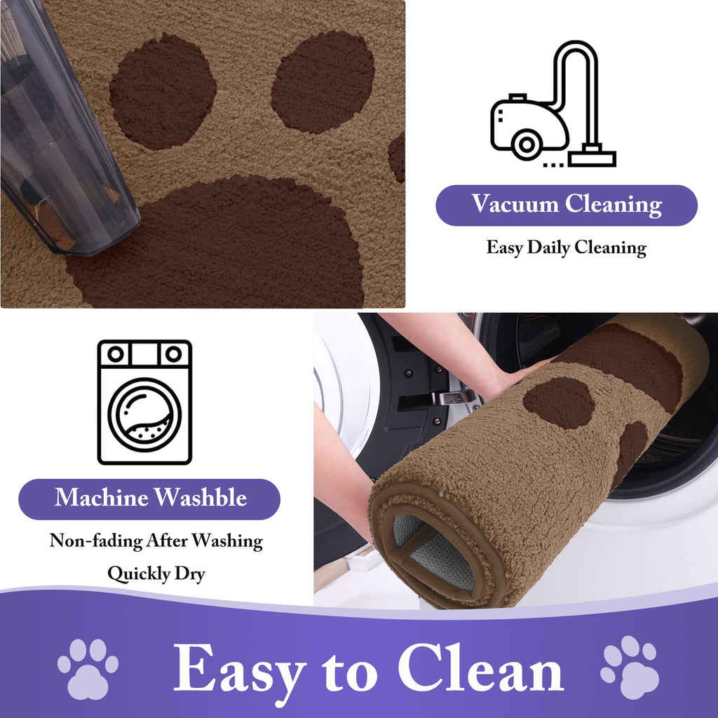 Buganda Dog Door Mat for Muddy Paws 30x20, Absorbent Doormat for Inside