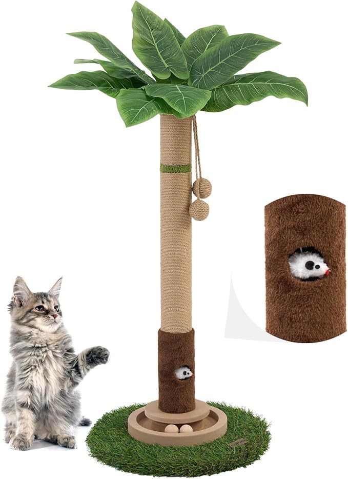 Woochpet Tall Cat Scratching Post,Cat Toys,Cat Scratcher Tree for Large Cat