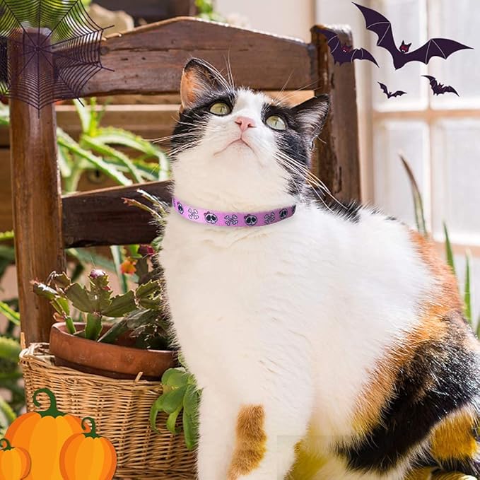 PUPTECK Cat Collar Breakaway with Bells, Adjustable Kitten Collar Outfit