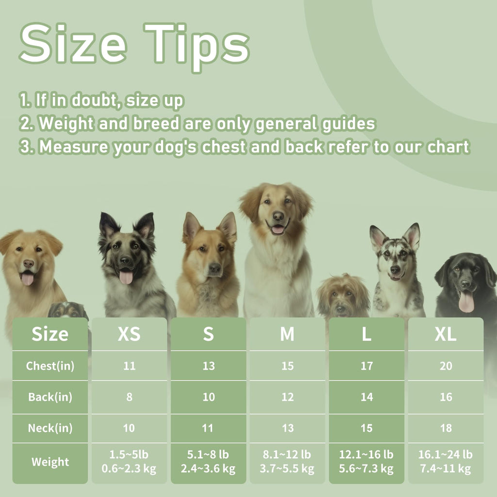 COOHAMS Dog Clothes, Stripe Dogs Shirts for Small & Medium Breeds, Pet Tank Top, Breathable Waffle Fabric Puppy Outfit, Shirt for Chihuahua, Yorkie, Dachshund, Corgi (Green, Small)