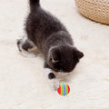 PET SHOW 50pcs 1.4" Interactive Cat Toy Balls for Indoor Cats Colorful Rainbow Soft Foam Kitten Toys Ball for Small Dogs Puppies Quiet Playing Stuff 5 Colors