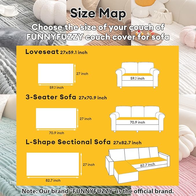 FUNNY FUZZY Pet Couch Covers for Sofa, Washable Dog Couch Cover Protector for Dogs, Flannel Couch Covers for Dogs Pet Friendly Pets Mat Bed Sofa Cover (Blue-Grey, 27.6"×70.9")