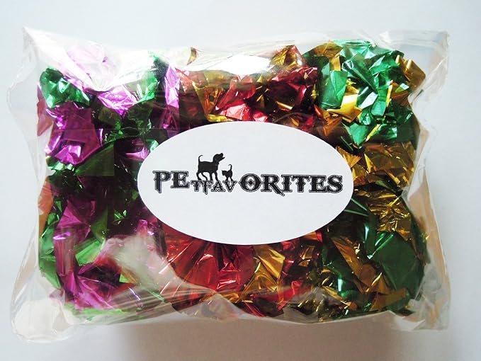 PETFAVORITES Original Mylar Crinkle Balls Cat Toys - 6 Pack