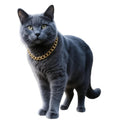 Cwyza Gold Cat Chain Collar,Adjustable Cuban Link Necklace(Gold, S)