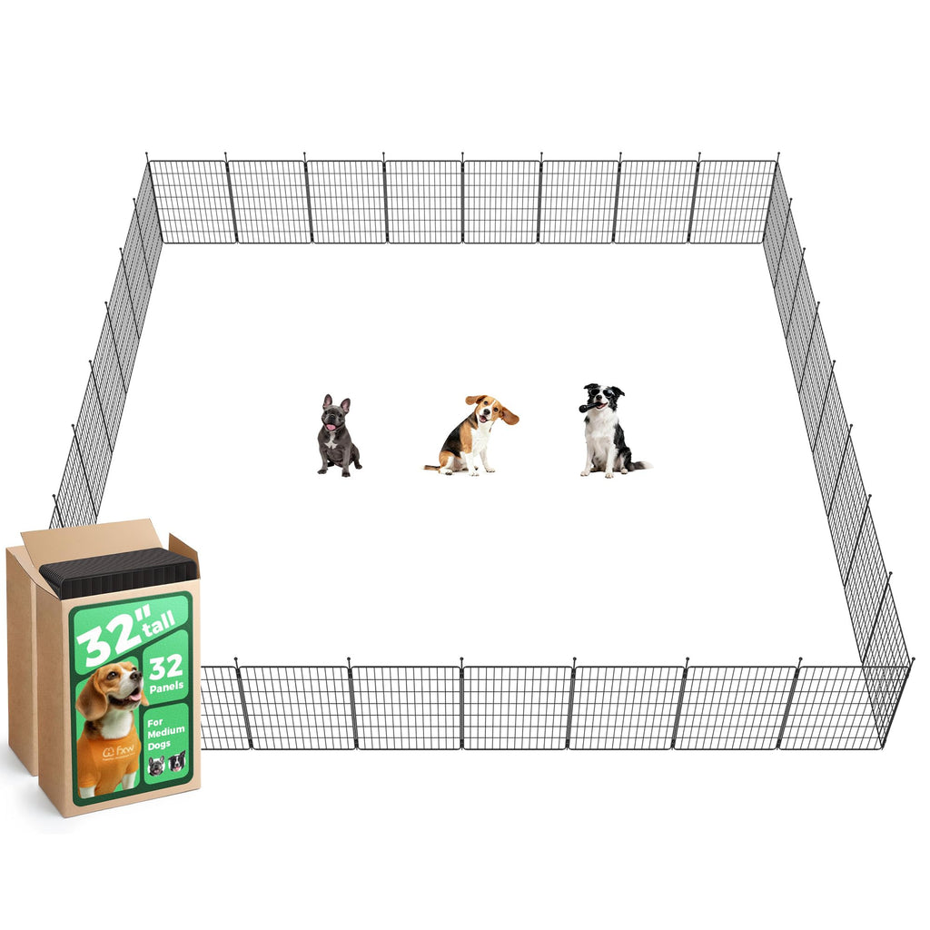 FXW MiniPaws Dog Playpen, Indoor, Yard & RV Camping, 32" H, 32 Panels