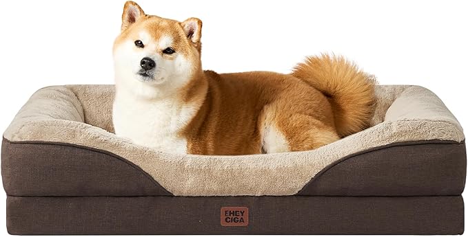 EHEYCIGA Orthopedic XL Dog Bed for Large Dog, Memory Foam Dog Couch
