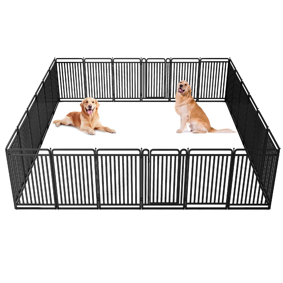 New Thickened Version Dog Playpen, 32 Inch Dog Fences for The Yard, Portable Outdoor Dog Playpen for Large/Medium/Small Dogs, Foldable Metal Dog playpen, with Doors (8 Panels, 32 Inch)
