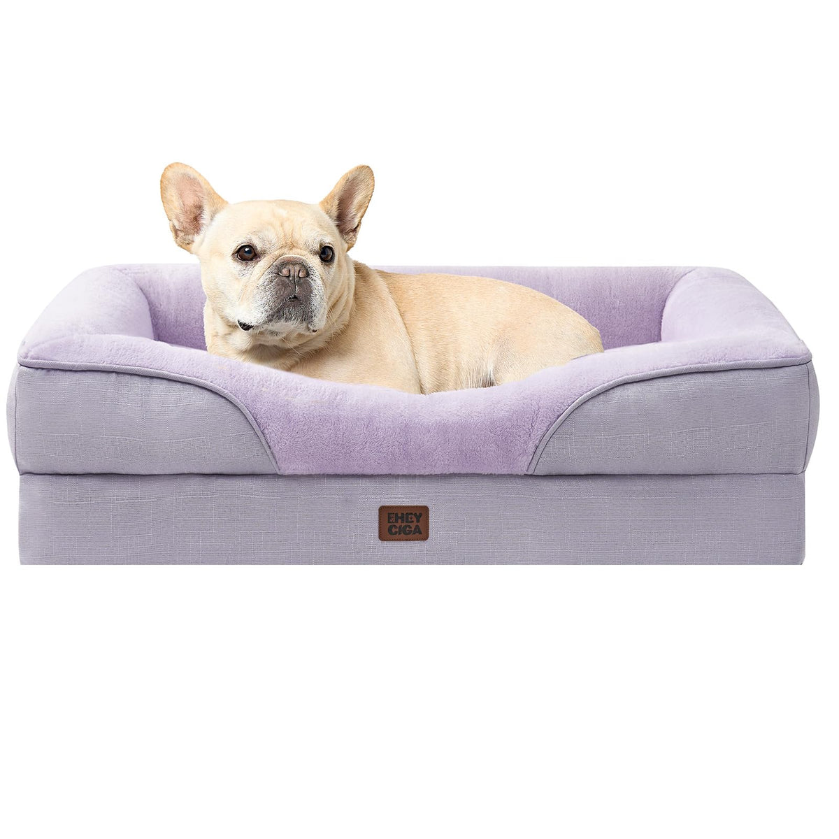 EHEYCIGA Orthopedic XL Dog Bed for Large Dog, Memory Foam Dog Couch, Beige