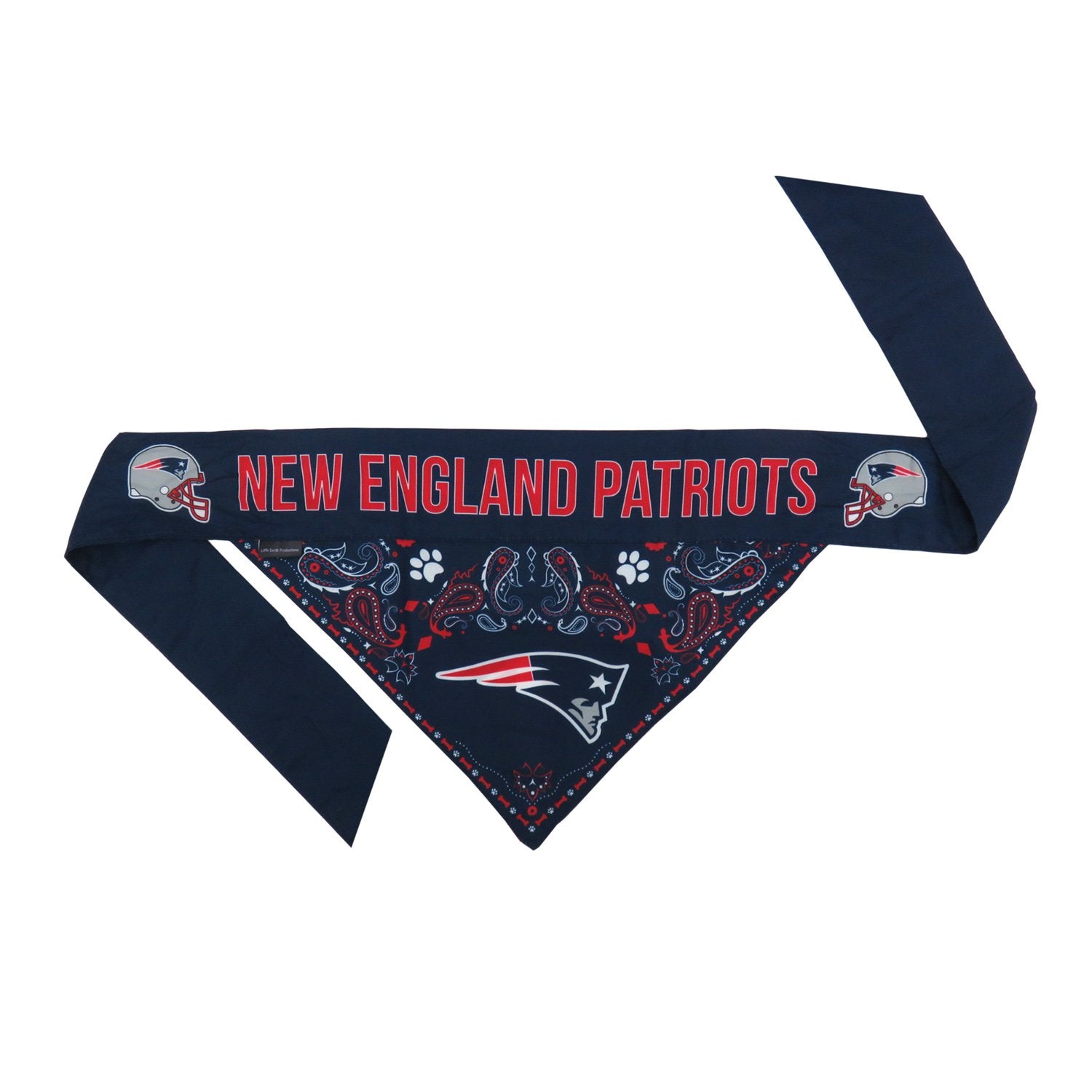 Littlearth NFL New England Patriots Pet Bandana, Team Color, Large