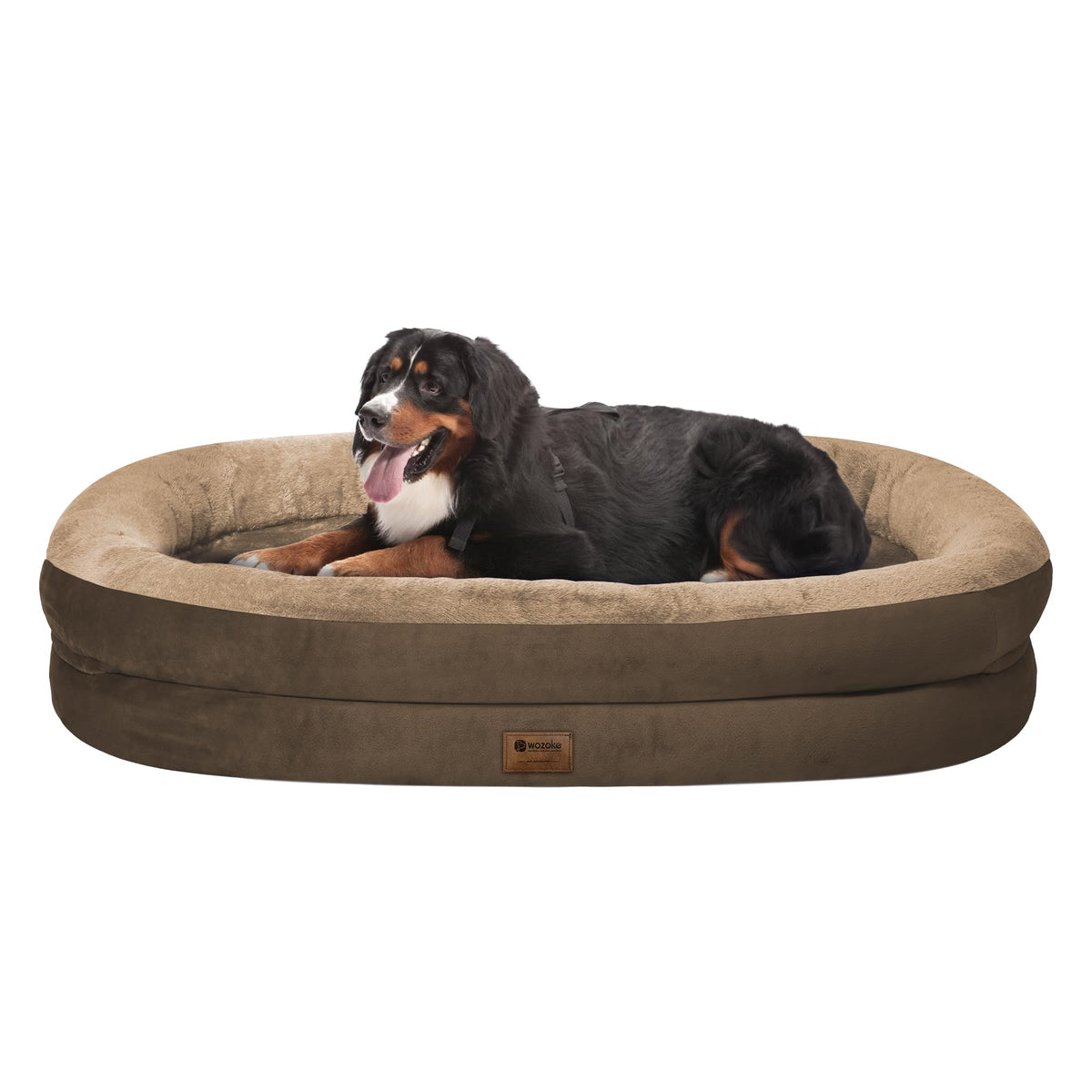 WOZOKE Waterproof Orthopedic Dog Bed for Medium Dogs, Black
