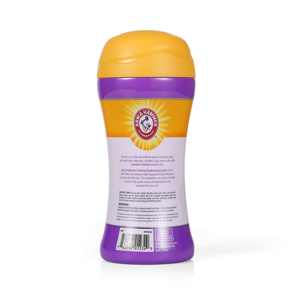 Arm & Hammer Cat Litter Deodorizing Crystals, Lavender and Vanilla, 15 Oz