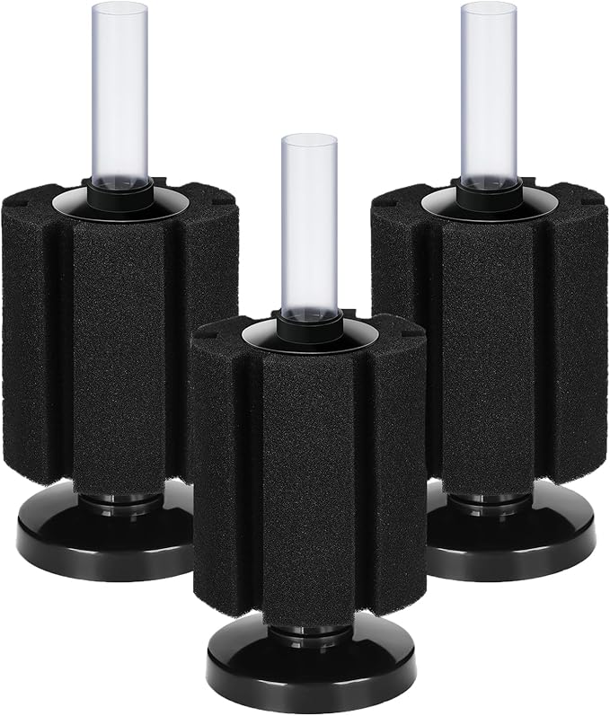 AQUANEAT 3 Pack Aquarium Bio Sponge Filter Breeding Fry Betta Shrimp Nano Fish Tank (Small up to 10Gal)